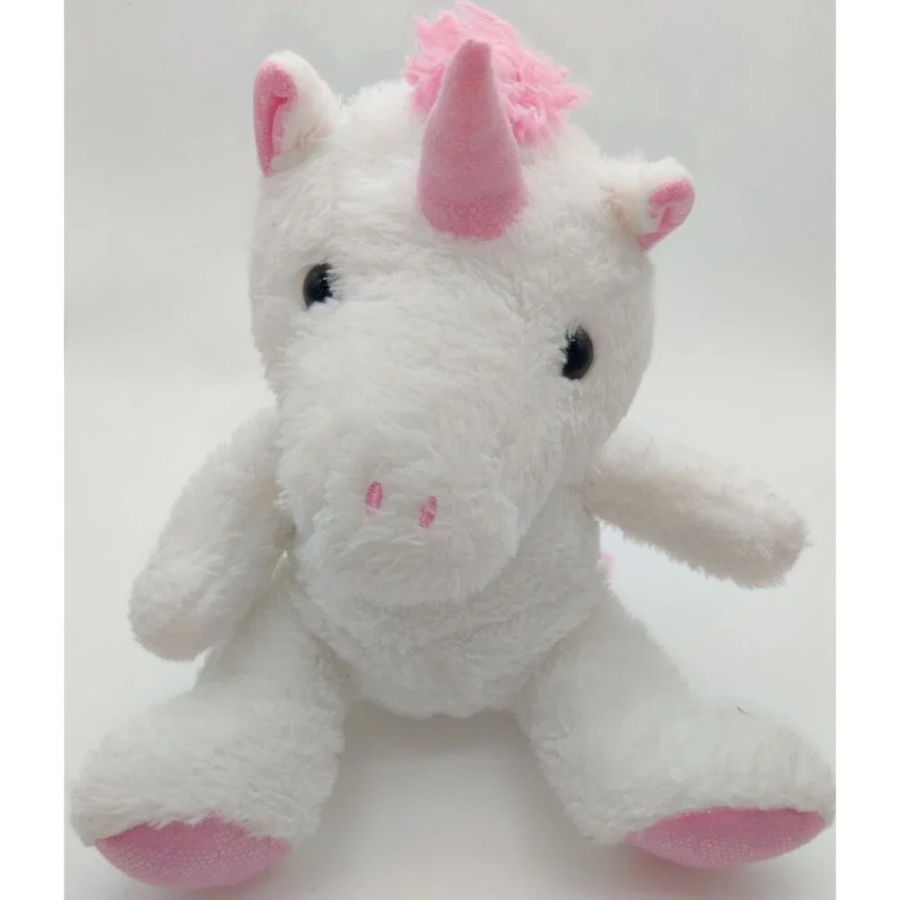 Homerbest White Pink Unicorn Plush Stuffed Animal Soft Pony Horse Toy